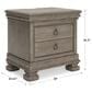Millenium Lexorne 3-Drawer Nightstand in Light Gray, , large