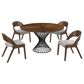 Blue River Cirque and Polly 5-Piece Round Dining Set in Walnut, , large