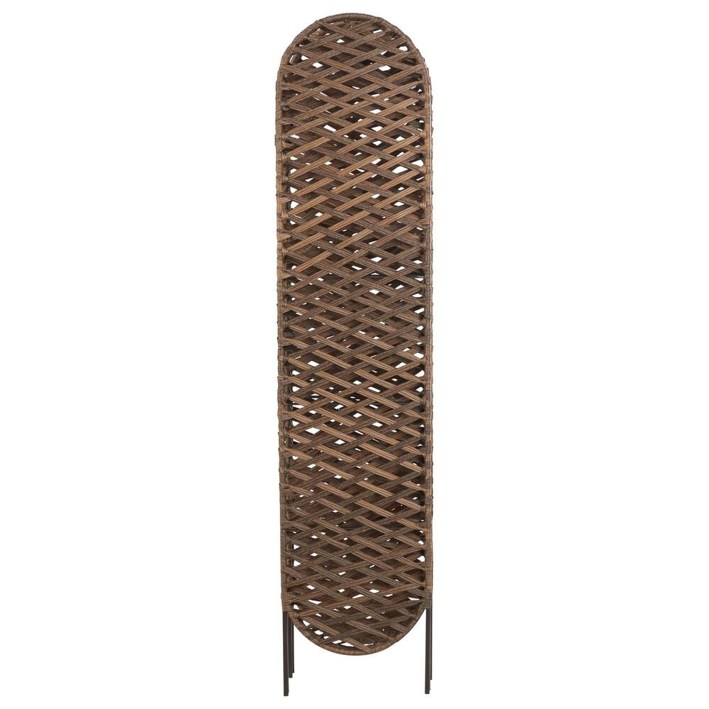 Maple and Jade 4-Panel Partition Room Divider Screen with Cutouts in Matte Copper, , large