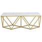 Mayberry Hill Riko Coffee Table in Gold and White, , large