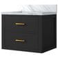 Lexora Home Castor 24" Single Bathroom Vanity in Black with White Acrylic Top and Rectangular Sink, , large