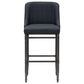 Armen Living Marvin Bar Height Stool with Night Life Blue Upholstery in Antique Pewter, , large
