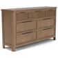 Riverside Furniture Jaxon 7-Drawer Dresser Only in Casual Mink, , large