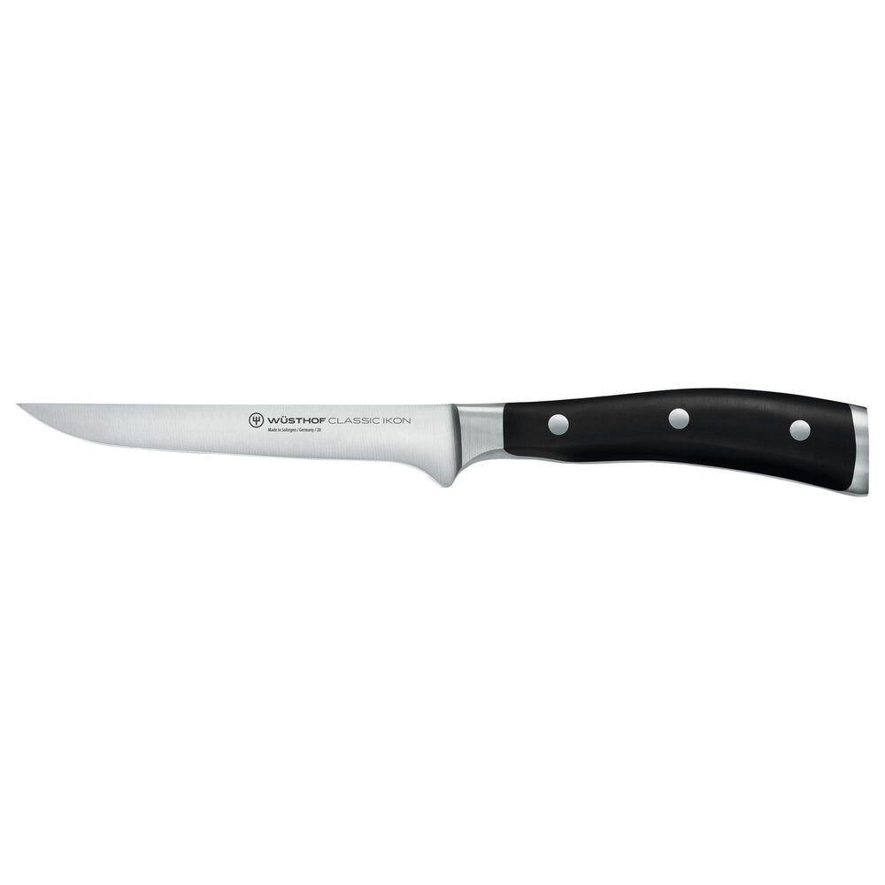 Wusthof Classic Ikon 5" Boning Knife in Stainless Steel and Black, , large