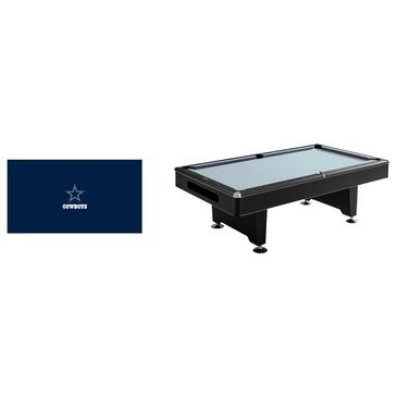 Imperial International The Eliminator 8" Pool Table in Black and Chrome with NFL Dallas Cowboys Billiard Cloth, , large