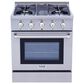 Thor Kitchen 30" Freestanding Professional Gas Range in Stainless Steel, , large