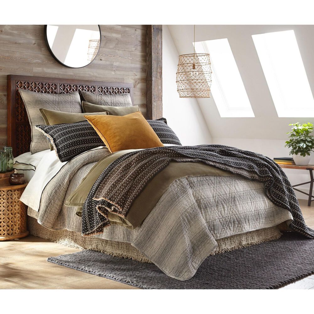 Amity Home Getz King Coverlet in Black and Weathered Bronze, , large