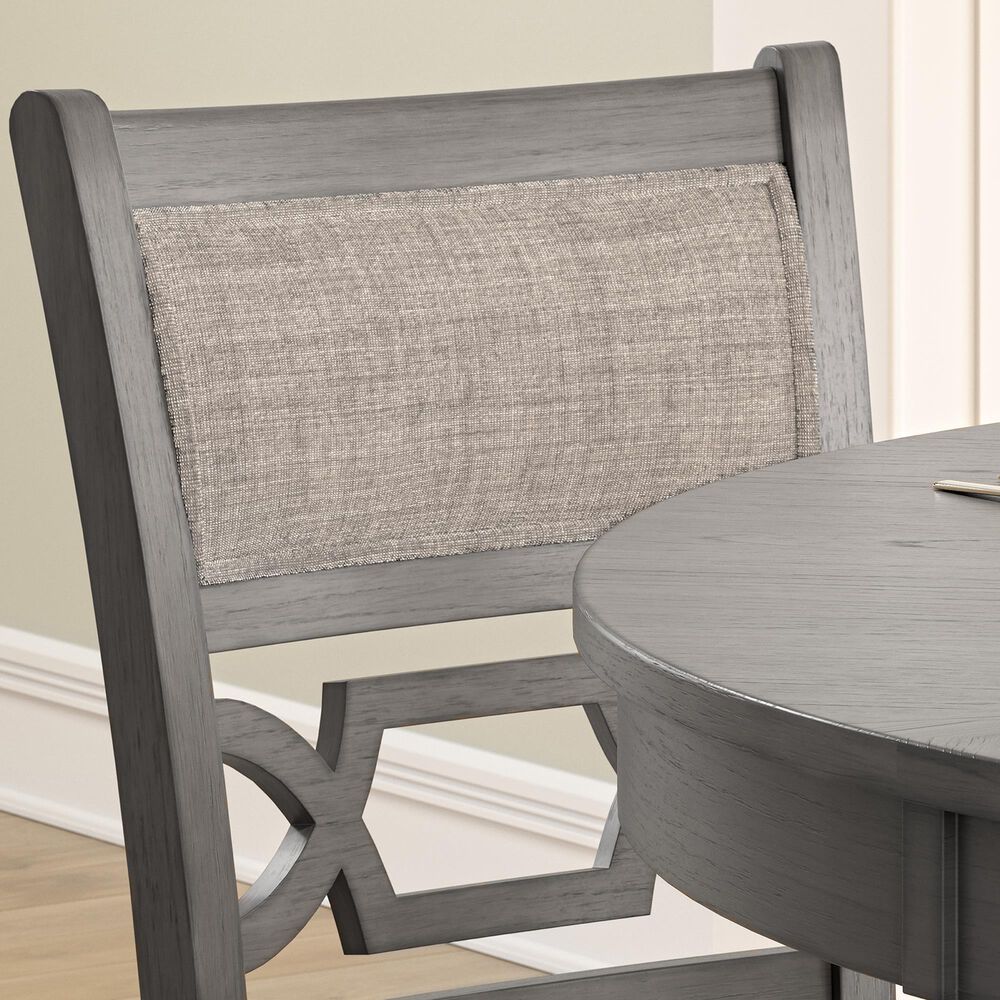 Ashley Wrenning 5-Piece Counter Height Dining Set in Light Gray, , large