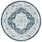 Safavieh Isabella 6"7" Round Navy and Creme Area Rug, , large