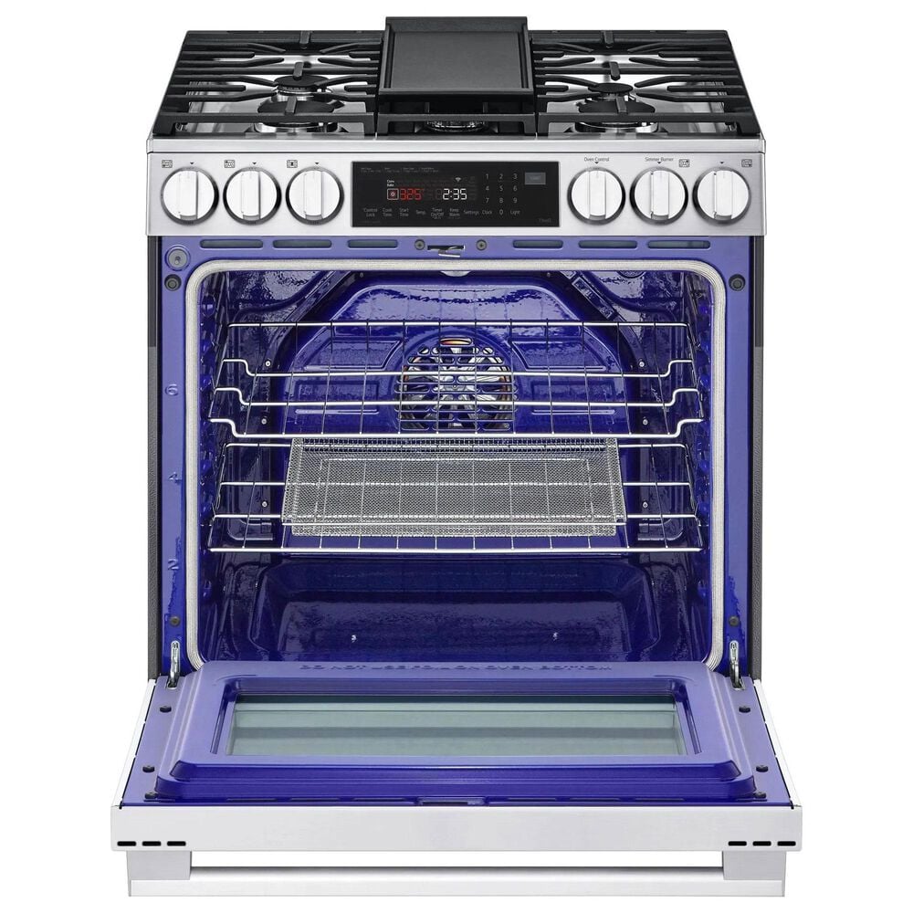 LG 6.3 Cu. Ft. Smart Gas Slide-In Range with ProBake Convection InstaView and Air Fry in PrintProof Stainless Steel, , large