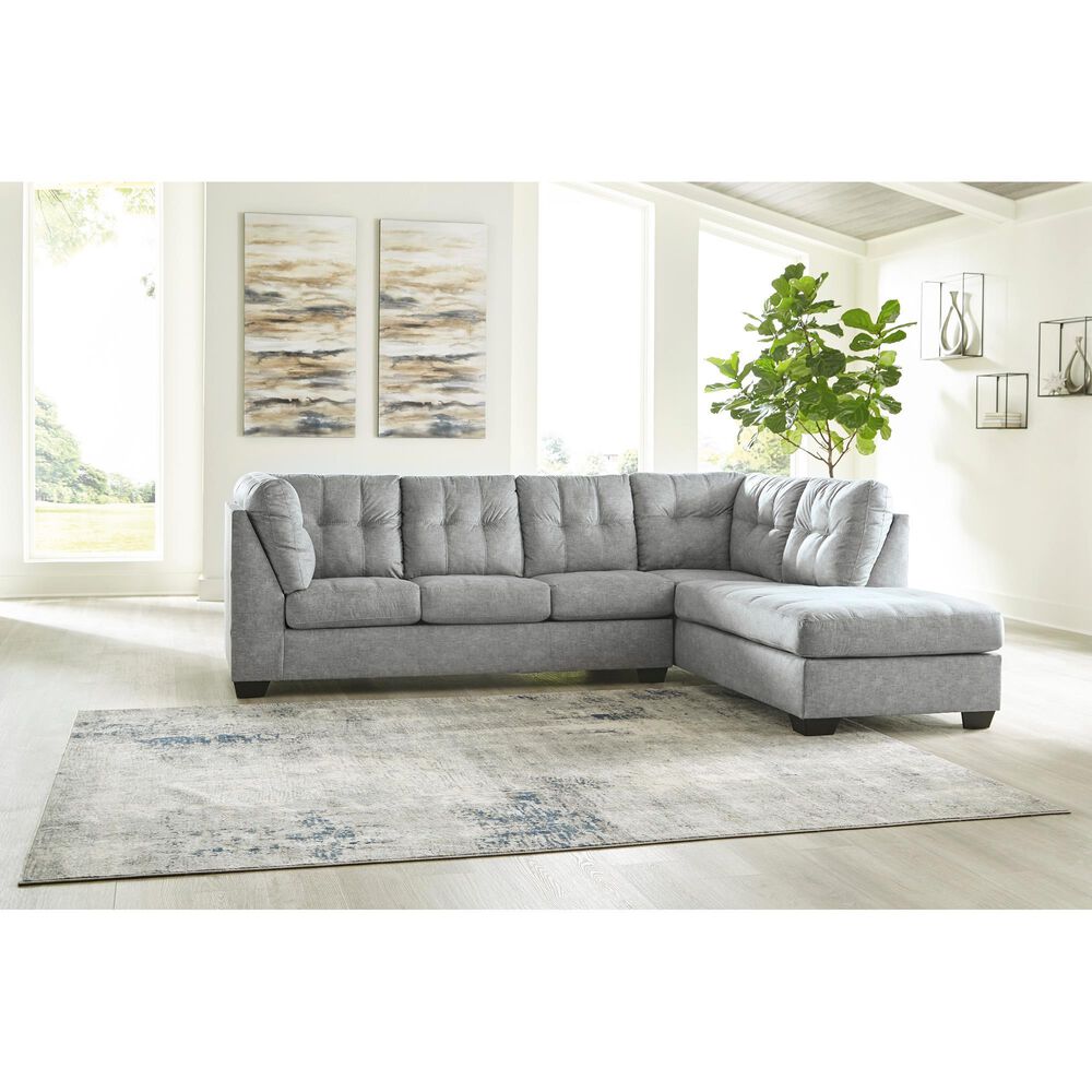 Signature Design by Ashley Falkirk 2-Piece Right Facing Sleeper Sectional with Chaise in Steel, , large