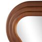 Maple and Jade 39" Wood Abstract Wavy Wall Mirror in Brown, , large