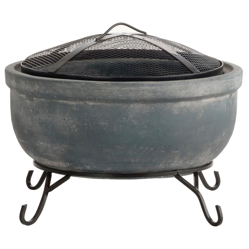 Alfresco Home Earthenware Cool Fire Pit with Stand and Screen, , large