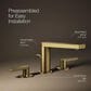 Kohler Composed Widespread Bathroom Sink Faucet in Vibrant Brushed Moderne Brass, , large