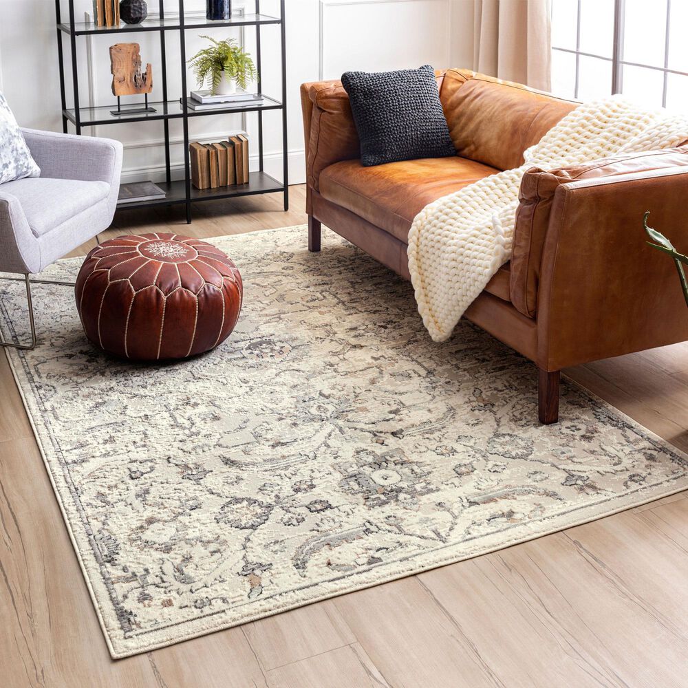 Karastan Cleo Holloway 5&#39;3&quot; x 8&#39; Grey Area Rug, , large