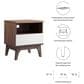 Modway Envision 1 Drawer and Shelf Nightstand in Walnut White, , large
