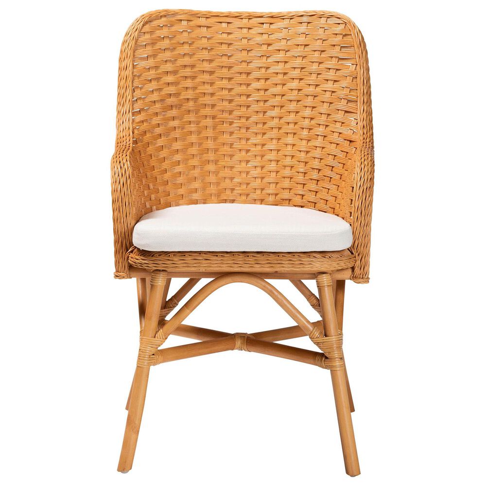 Baxton Studio Celsie Arm Chair in Light Honey, , large