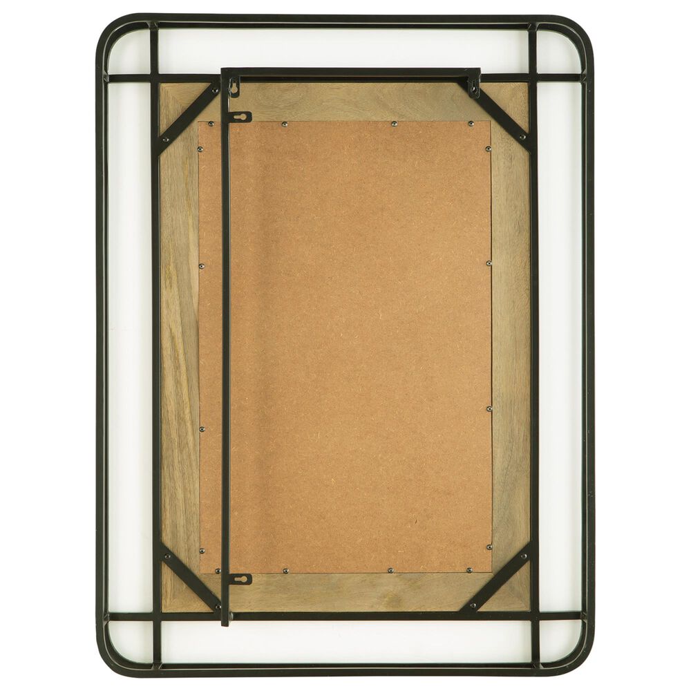 Ashley Beelman Accent Wall Mirror in Black and Brown, , large