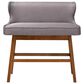 Baxton Studio Gradisca Bar Bench Banquette with Grey Cushion in Dark Walnut, , large