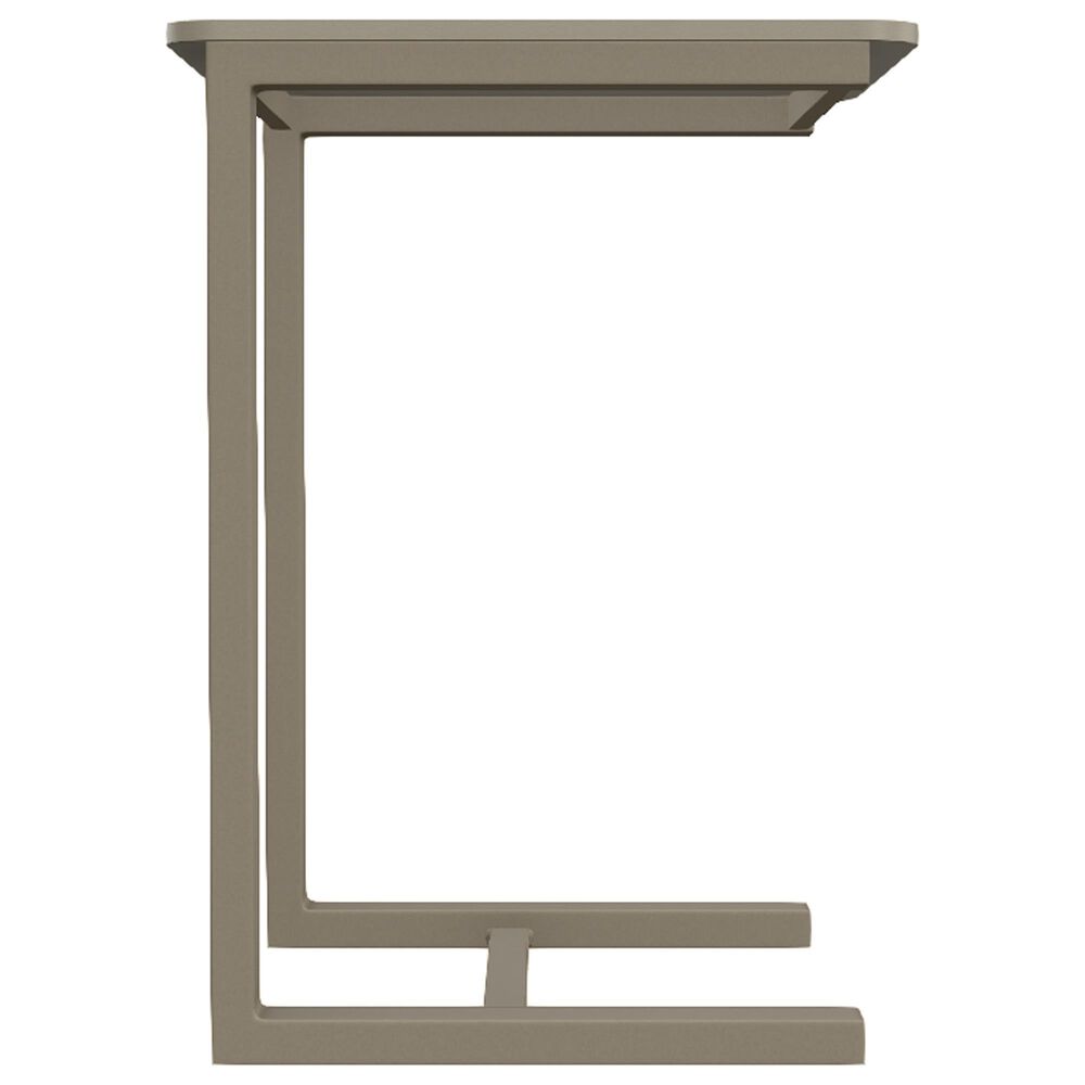 Telescope Casual Furniture Outdoor Square Side C Table with Marine Grade Polymer Top in Storm, , large