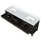 Lexora Home Norwalk 84" Double Bathroom Vanity in Black Oak with White Cultured Marble Top and Rectangle Sink, , large