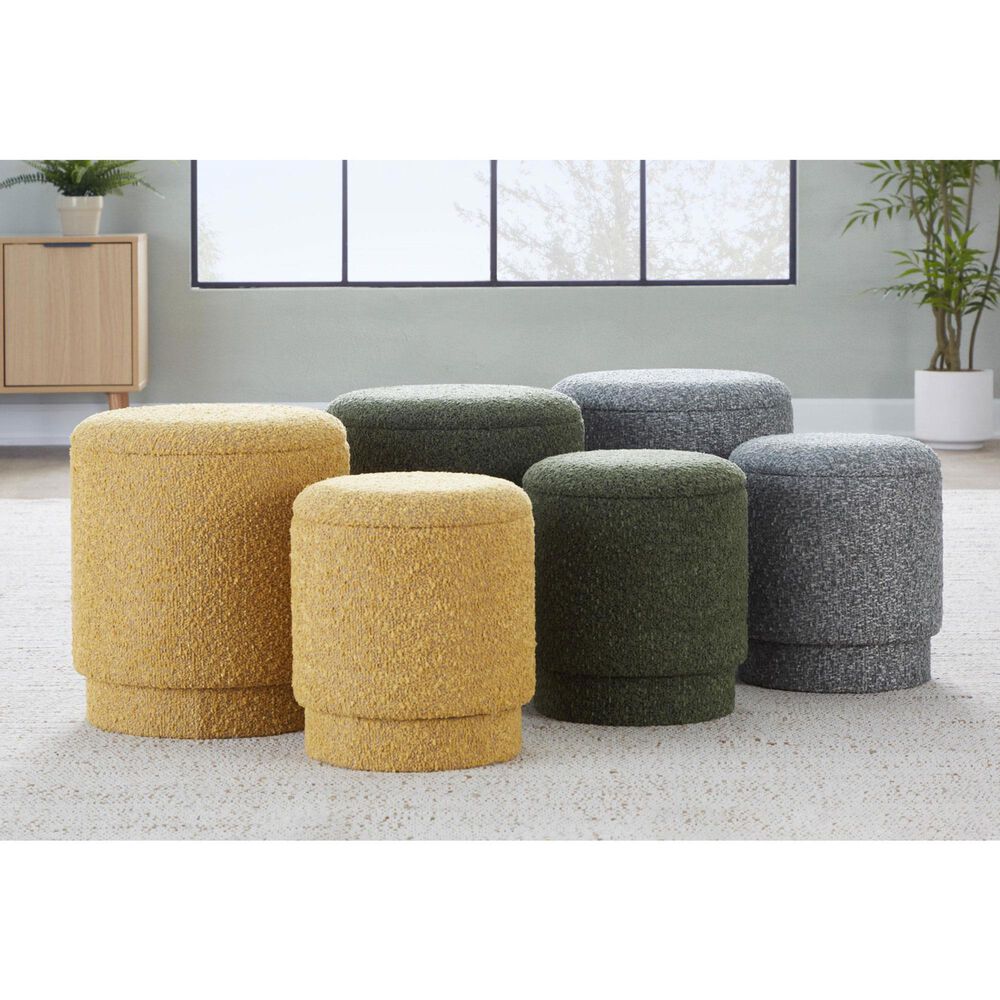 Lumisource Marla 2-Piece Upholstered Ottoman Set in Light Green, , large