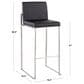 Lumisource Fuji Stackable Barstool with Black Velvet Cushion in Black (Set of 2), , large