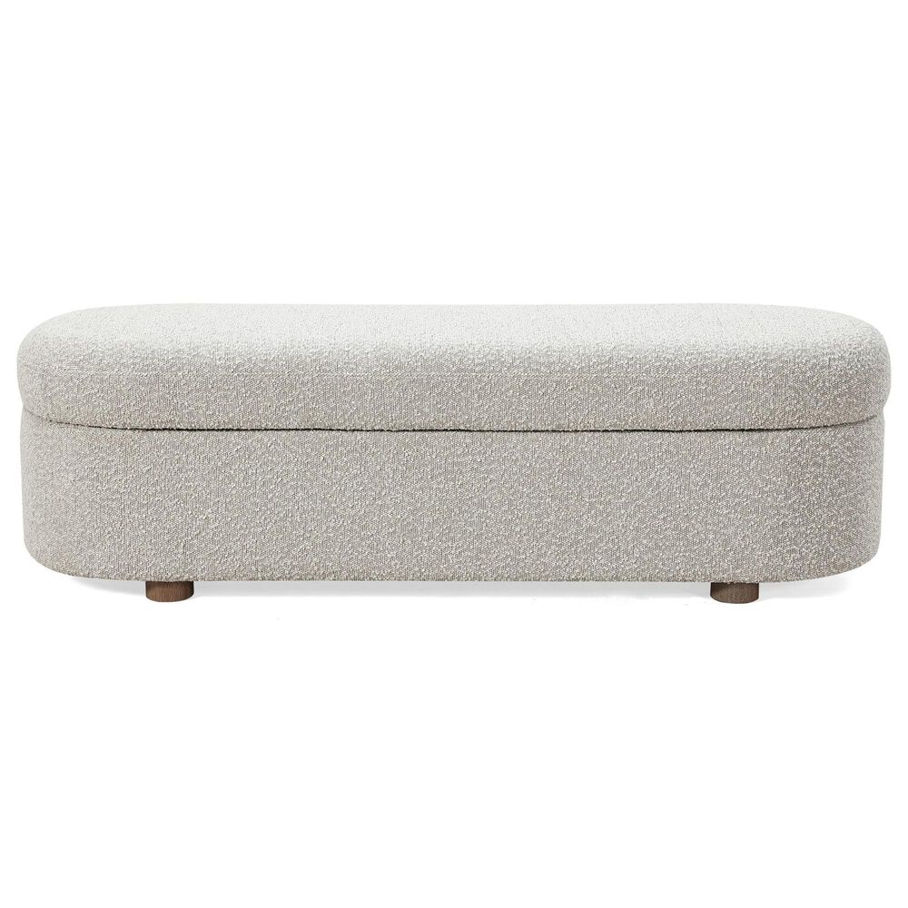 Urban Home Kiki Storage Bench in Cotton Ball Boucle, , large