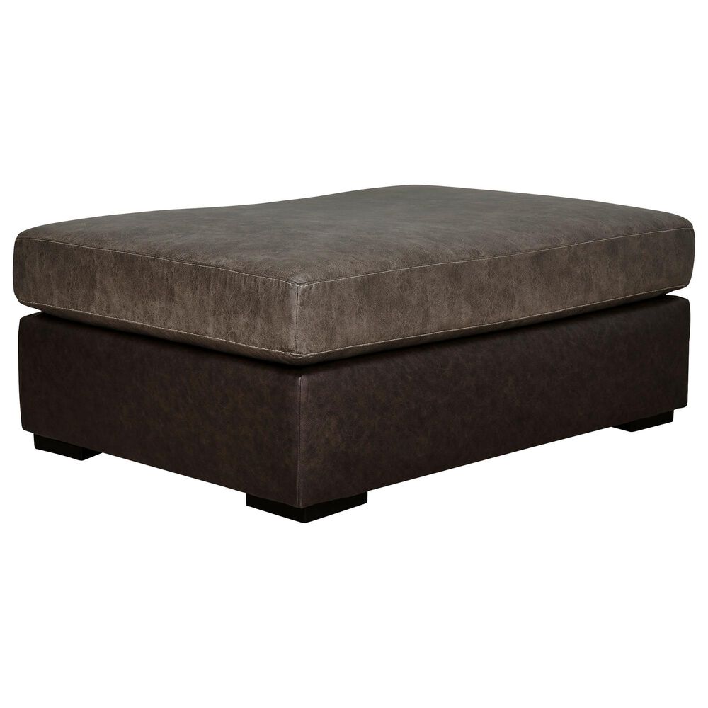 Ashley Castille Way Oversized Accent Ottoman in Fossil, , large