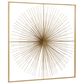 CosmoLiving by Cosmopolitan 36" Square Modern Wall Decor with Starburst Center in Gold, , large