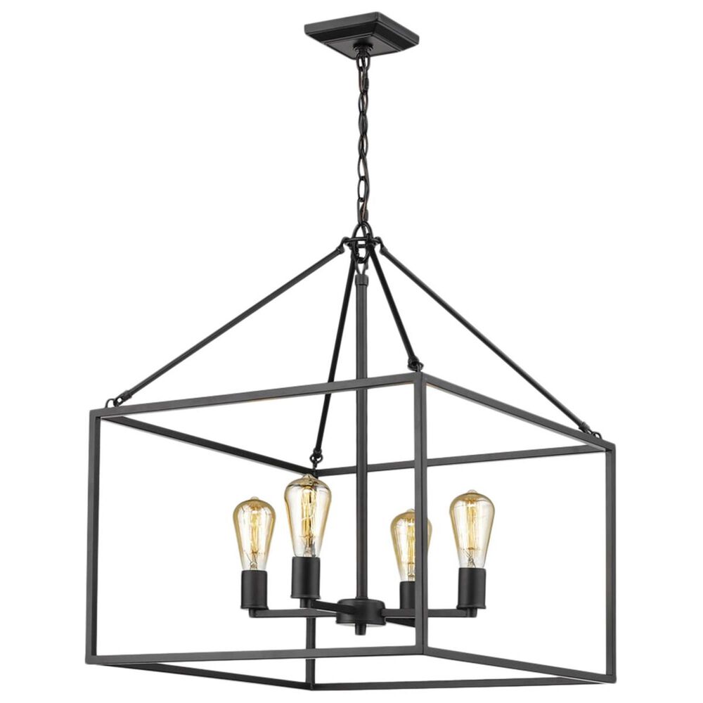 Golden Lighting Wesson 4-Light Chandelier in Black, , large