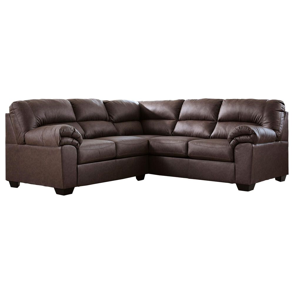 Ashley WillowBend 2-Piece Symmetrical Sectional with RAF Sofa in Umber, , large
