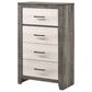 Claremont Rhett 4-Drawer Chest in Gray and White, , large
