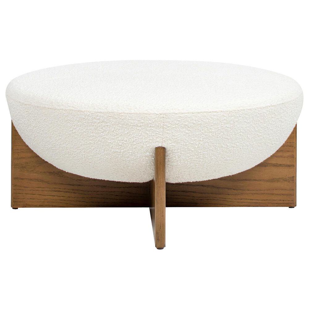 Jennifer Taylor Home Bali Upholstered Cocktail Ottoman in Ivory White, , large