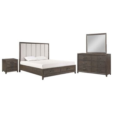 New Heritage Design Landon 4-Piece Queen Bedroom Set in Walnut, , large