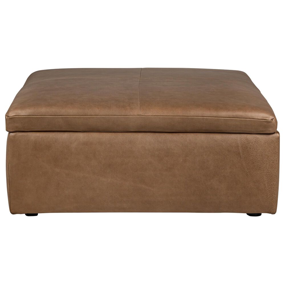 Jonathan Louis Accent Large Square Storage Ottoman in Harlow Desert Taupe, , large