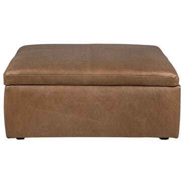 Jonathan Louis Accent Large Square Storage Ottoman in Harlow Desert Taupe, , large