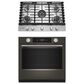 KitchenAid 2-Piece Kitchen Package with Black Ore 30" Smart Single Wall Oven and Stainless Steel 30" Gas Cooktop, , large