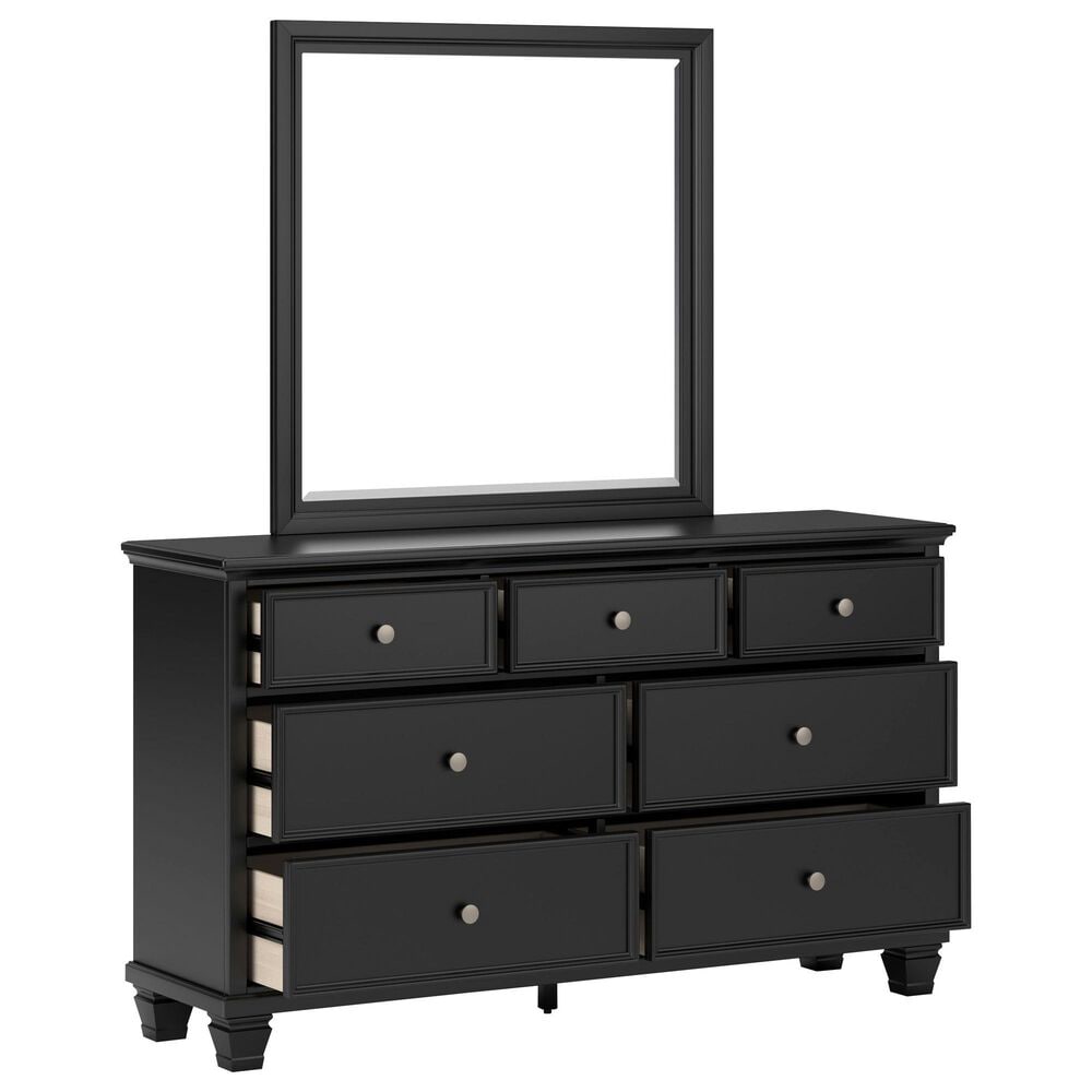 Ashley Lanolee 7-Drawer Dresser with Mirror in Black, , large