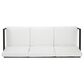 Linon Home Decor Holland Outdoor Sofa with White Cushions in Black, , large