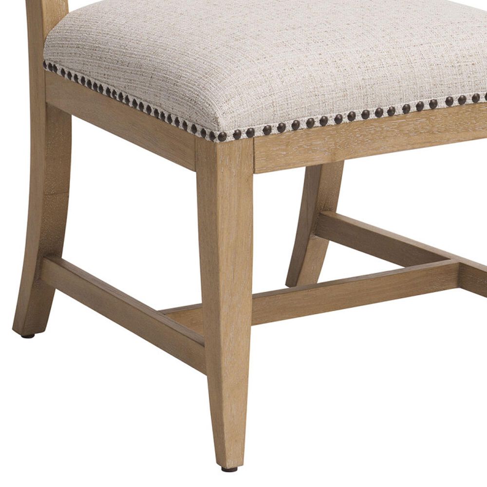 Lexington Home Brands Montecito Colburn Side Chair with Seabridge Cushion in Light Chestnut and Ivory, , large