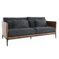 Classic Home Modern Farmhouse Renfro Sofa in Navy and Reclaimed Pine, , large