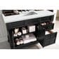 James Martin Vanities Brookfield 48" Single Bathroom Vanity in Antique Black with 3 cm Ethereal Noctis Quartz Top and Rectangle Sink, , large