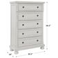 Ashley Robbinsdale 5 Drawer Double Knob Chest in Antique White, , large