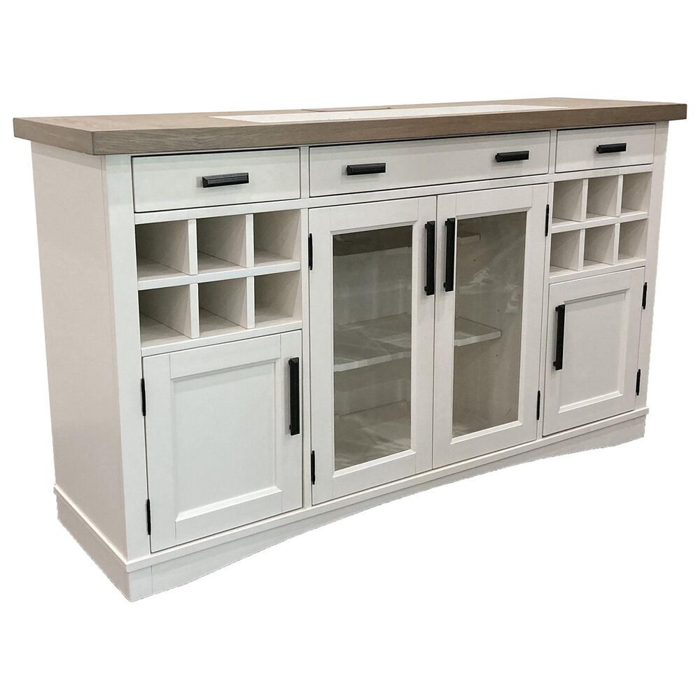 Simeon Collection Americana Modern Buffet Server with Hutch in Cotton