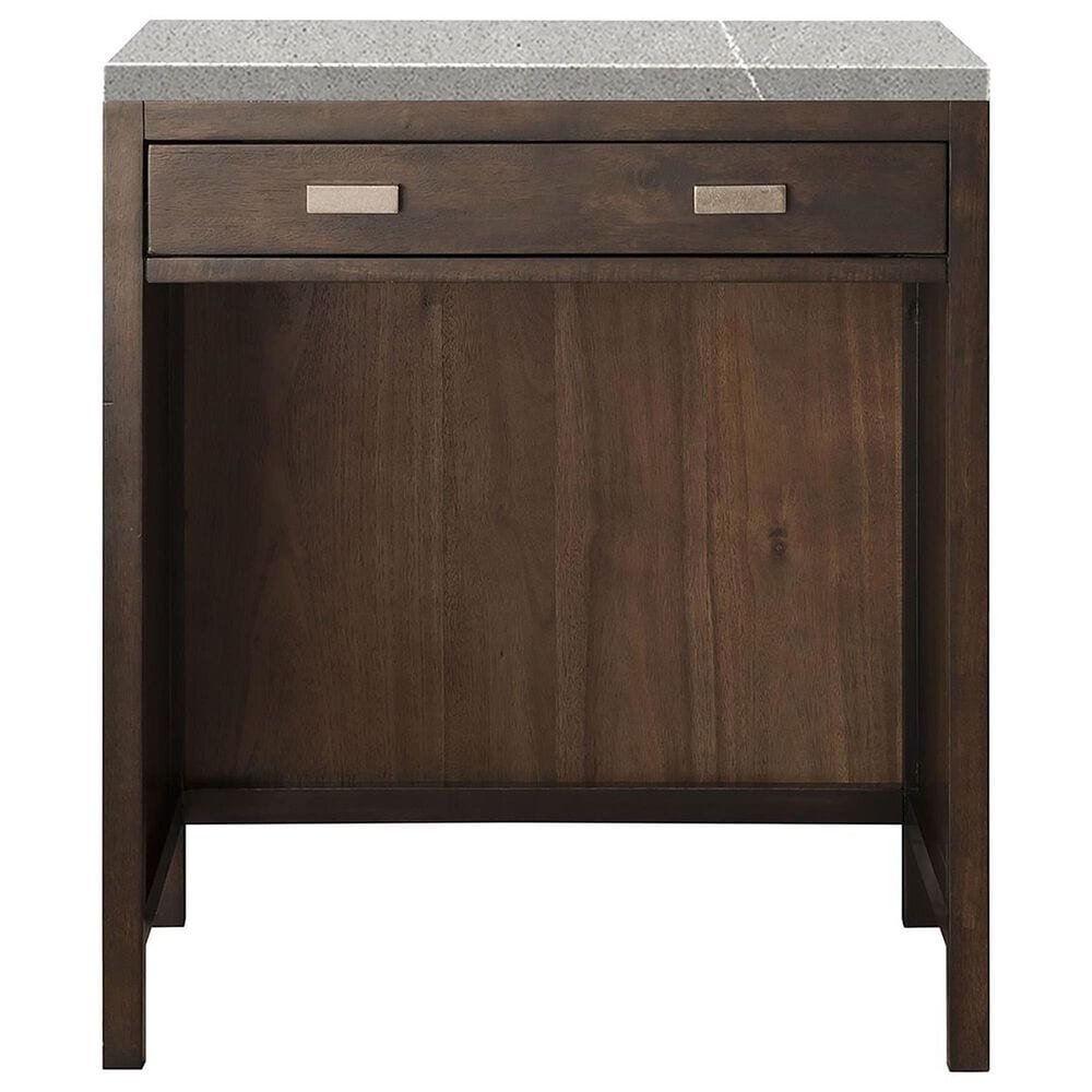 James Martin Vanities Addison 30" Makeup Counter in Mid Century Acacia with 3 cm Eternal Serena Quartz Top, , large