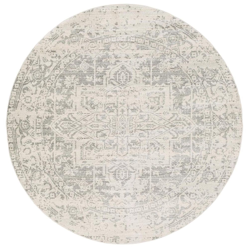 Surya Harput HAP-1024 5"3" Round Charcoal, Light Gray and Beige Area Rug, , large