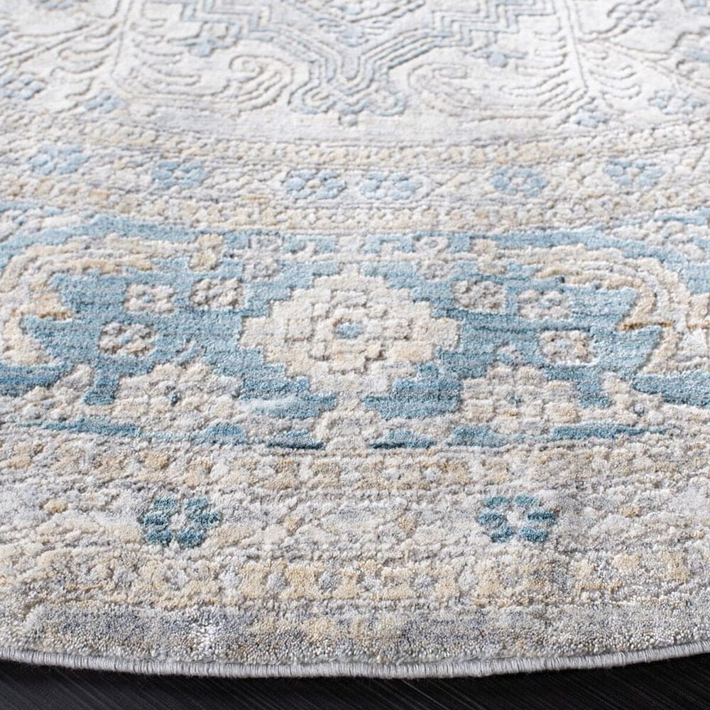 Safavieh Dream DRM411H 6&#39;7&quot; Round Grey and Blue Area Rug, , large