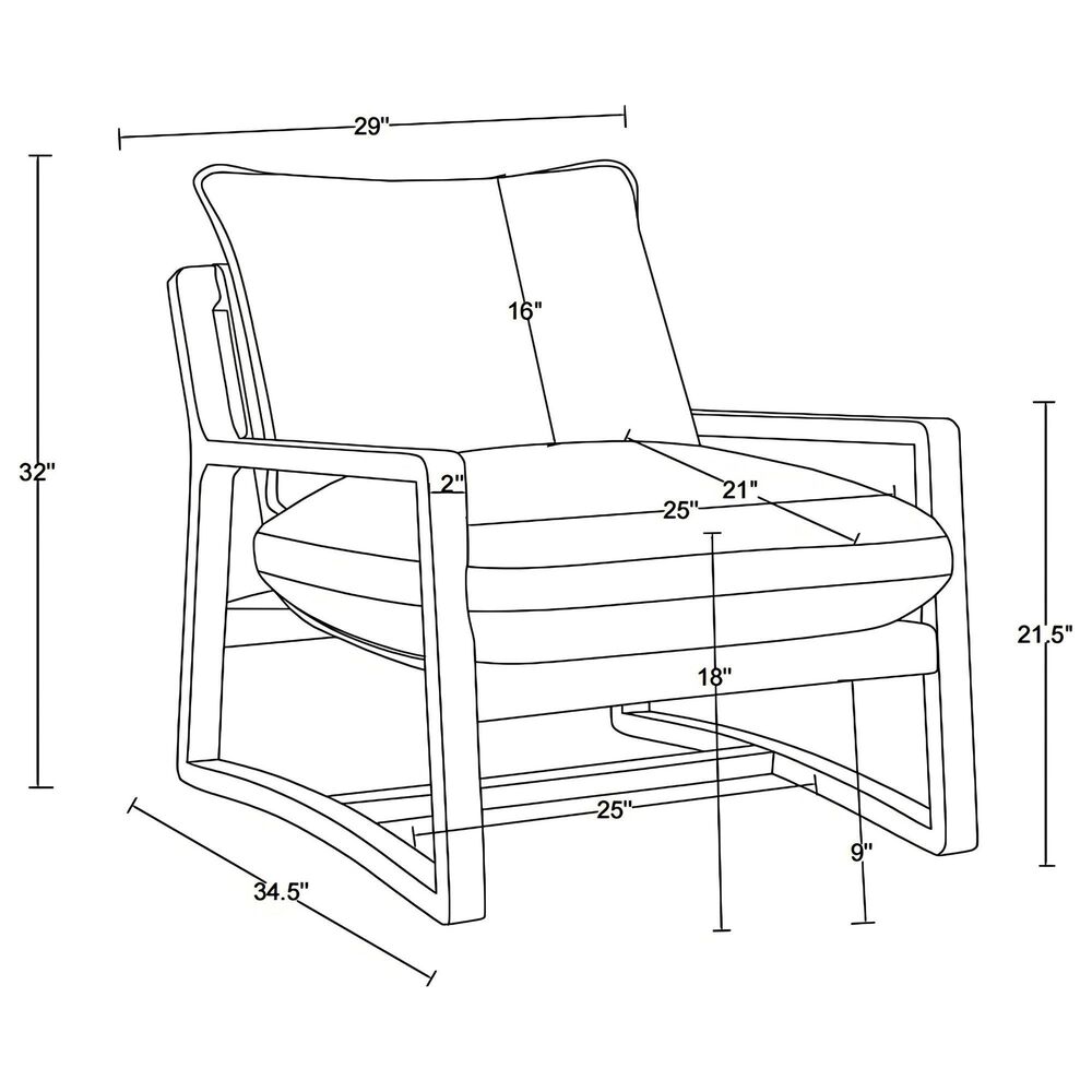 Coaster Geneva Accent Arm Chair in Sand, , large