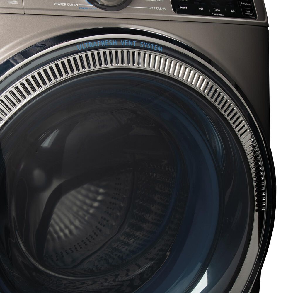 GE Appliances 4.8 Cu. Ft. Front Load Washer with Steam in Satin Nickel, , large